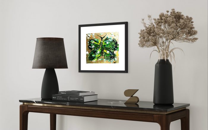 Emerald Light - Butterfly Art - Oil Painting