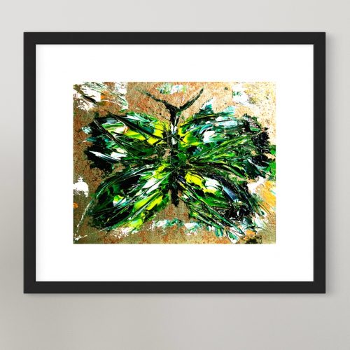 Emerald Light - Butterfly Artwork - Oil Painting