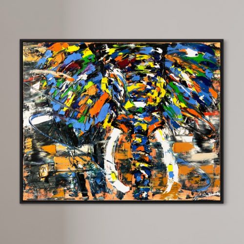 Silent Strength Elephant Oil Painting