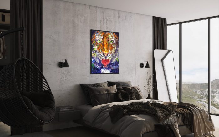 Crouching Tiger Oil Painting