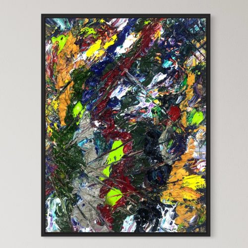 Drip Abstract Artwork Painted on Wood