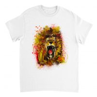 Roar Lion Print T-Shirt | Heavyweight Cotton T-Shirt